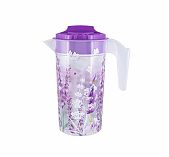 Кувшин Полимербыт Lavender с крышкой 1,2л