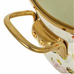 Кастрюля Daniks эмалированная сталь, 4,5 л, с крышкой, крышка стекло, Elisa, Y4-8961, индукция