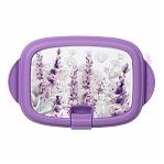 Комплект контейнеров Полимербыт Lavender прямоугольных, лавандовых 0.7 л, 3 шт/уп