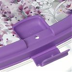 Комплект контейнеров Полимербыт Lavender прямоугольных, лавандовых 0.7 л, 3 шт/уп