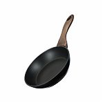 Сковорода Regent Linea Maestro, индукция, 22х4.7 см, кованый алюминий, без крышки, черный
