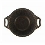 Кастрюля Kukmara кмк12а со стеклянной крышкой 1 л, кофейный мрамор