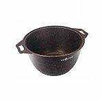 Кастрюля Kukmara со стеклянной крышкой, кофейный мрамор, 2 л