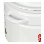 Кастрюля эмалированная КМЗ Палитра вкуса, цилиндрическая, стальная крышка, 10 л