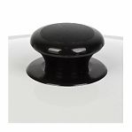 Кастрюля эмалированная КМЗ Садовая клубника цилиндрическая, гладкая белая эмаль, 10 л