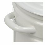 Кастрюля эмалированная КМЗ Садовая клубника цилиндрическая, гладкая белая эмаль, 10 л