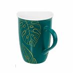 Кружка Elan Gallery Листья, фарфор New Bone China, 450 мл 125х90х125 мм, 230256
