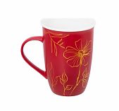 Кружка Elan Gallery Цветок, фарфор New Bone China, 450 мл 125х90х125 мм, 230257