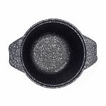 Кастрюля Kukmara КМТ12А со стеклянной крышкой, эргономичные ручки, тёмный мрамор, 1 л