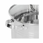 Кастрюля Daniks SP-6BP-12 Общепит с крышкой, нержавеющая сталь, индукция, 12 л