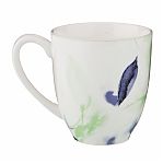 Кружка Bronco Aquarelle 410-107 с дизайном, фарфор, голубой, 400 мл