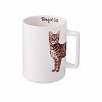 Кружка Lefard Bengal Cat, 400 мл, фарфор, белый, 80х70х108 мм, 260-935