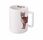 Кружка Lefard Bengal Cat, 400 мл, фарфор, белый, 80х70х108 мм, 260-935