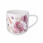 Кружка Lefard Flowers 400 мл, фарфор, белый с розовым, 577-201