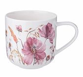Кружка Lefard Flowers 400 мл, фарфор, белый с розовым, 577-201