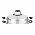 Мантоварка Lara LR03-40 с крышкой, 3 секции, нержавеющая сталь, 11 л