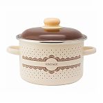 Набор эмалированных кастрюль Стальэмаль №19 Vintage, бежевый, 2 л, 3 л, 5.5 л