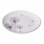 Тарелка обеденная Lefard Dandelion, круглая, фарфор, белая, 25.5 см