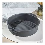 Форма для выпечки Daniks Графит, круглая, силикон, серая, 60х240х285 мм