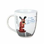 Кружка Жил-был пес HD241127, фарфор, белая, 9х10.5х12 см, 420 мл