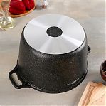 Кастрюля алюминиевая Kukmara КRO82а Granit ultra original, со стеклянной крышкой, 8 л