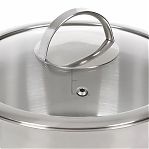 Кастрюля нержавеющая сталь Daniks Бонн GS-01319-18CA, 2.5 л, стеклянная крышка, индукция