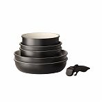 Набор посуды Daniks GS-11078-9PC-black, алюминий, антипригарное покрытие, 9 предметов, индукция