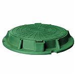 Люк смотровой канализационный Садовый, полимерный, 3 тонны, корпус 760 мм, крышка 630 мм