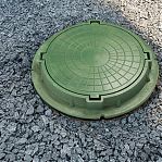 Люк смотровой канализационный Садовый, полимерный, 3 тонны, корпус 760 мм, крышка 630 мм