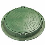 Люк смотровой канализационный Садовый, полимерный, 3 тонны, корпус 760 мм, крышка 630 мм