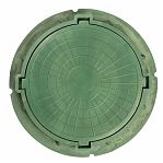 Люк смотровой канализационный Садовый, полимерный, 1.5 тонны, корпус 760 мм, крышка 540 мм
