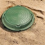 Люк смотровой канализационный Садовый, полимерный, 1.5 тонны, корпус 760 мм, крышка 540 мм