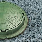 Люк смотровой канализационный Садовый, полимерный, 1.5 тонны, корпус 760 мм, крышка 540 мм