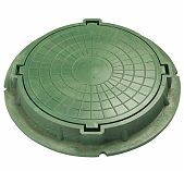 Люк смотровой канализационный Садовый, полимерный, 1.5 тонны, корпус 760 мм, крышка 540 мм