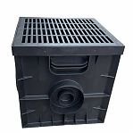 Дождеприемник Gidrolica Point ДП 30-30, 230, 300х300х300 мм, пластик, класс нагрузки А15, лоток с решеткой