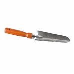 Совок садовый Grinda 8-421113, узкий, нержавеющая сталь, деревянная ручка, длина 290 мм