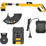 Триммер аккумуляторный Denzel GT-230, 20В, АКБ 2 A•ч, зарядное устройство