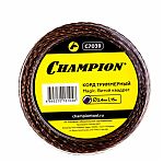 Леска для триммера Champion C7039, диаметр 2.4 мм, длина 15 м, витой квадрат