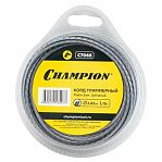 Леска для триммера Champion C7066, диаметр 2.65 мм, длина 15 м, зубчатая, квадрат