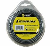 Леска для триммера Champion C7067, диаметр 3.0 мм, длина 12 м, зубчатая, квадрат