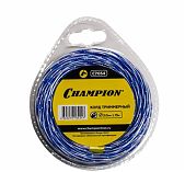 Леска для триммера Champion C7054, диаметр 2.0 мм, длина 15 м, витой квадрат