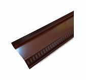 Отлив металлический, полимерное покрытие, цвет вишня, с рисунком, 90х1500 мм