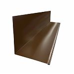 Планка примыкания верхняя, тёмно-коричневая, 100х150х2000 мм