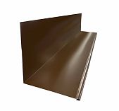 Планка примыкания верхняя, тёмно-коричневая, 100х150х2000 мм