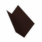 Планка примыкания верхняя, тёмно-коричневая, 100х150х2000 мм