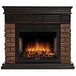 Каминный комплект Electrolux Bricks Wood 30 НС-1287018 камень темный, шпон венге 
