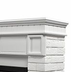 Каминный комплект Electrolux Fireliqht Bricks 30 камень белый, белая эмаль