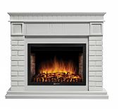 Каминный комплект Electrolux Fireliqht Bricks 30 камень белый, белая эмаль