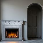 Комплект каминный Electrolux с порталом Firelight Antico 30 НС-1524128, серый