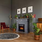 Комплект каминный Electrolux с порталом Firelight Antico 30 НС-1524128, серый